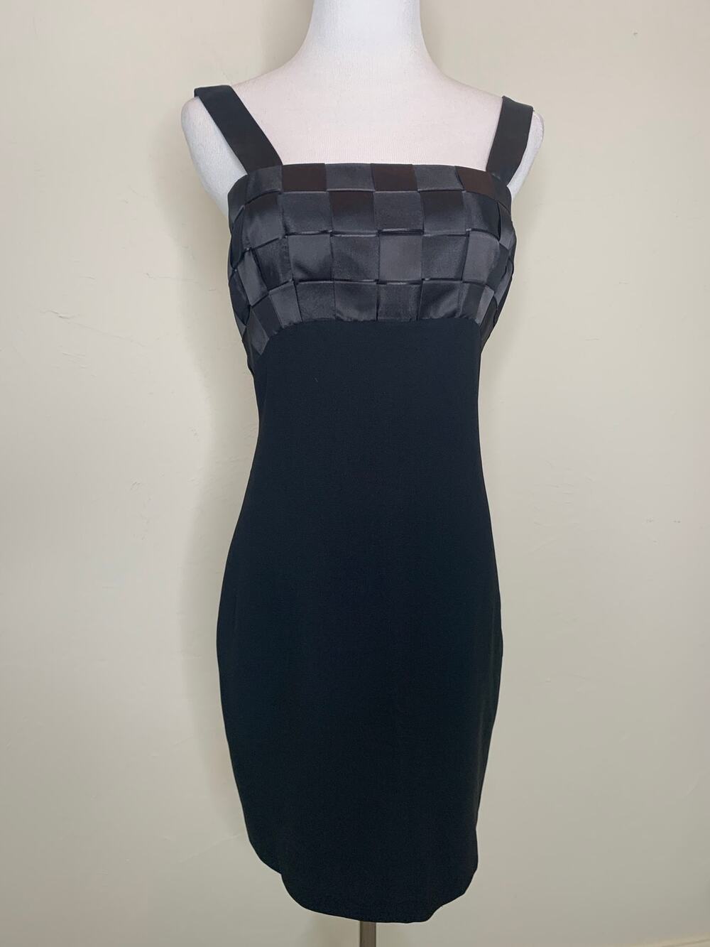 Vintage Ann Taylor Black LBD Little Black Cocktail Dress 80s 90s Sz 2